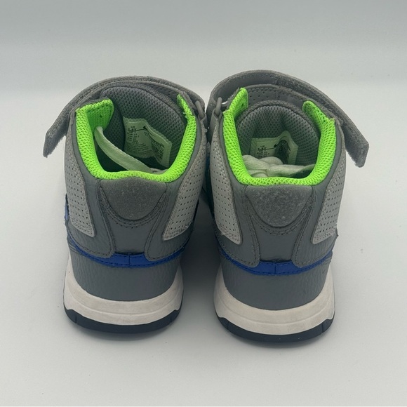 Nike SB Mogan Kids' Gray, Neon Green and Blue Mid Sneakers - Picture 4 of 8